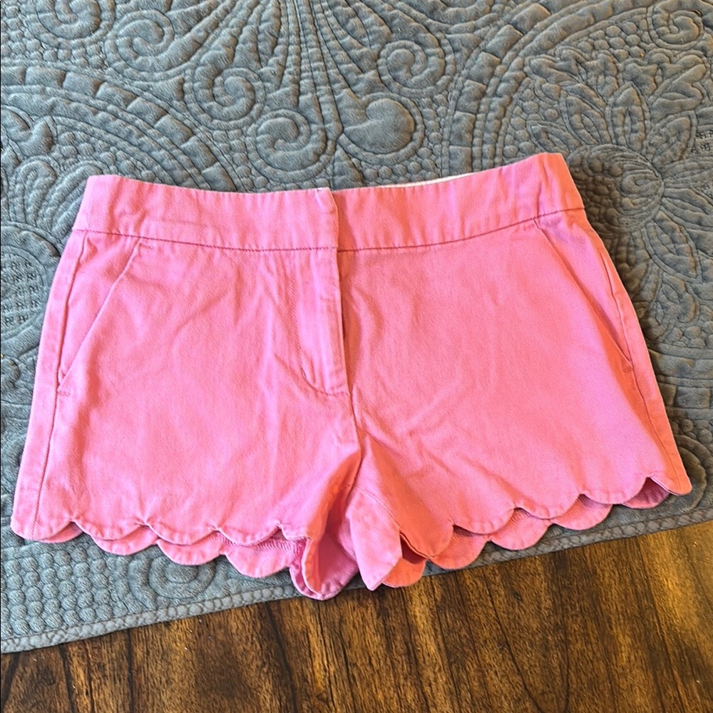 Crewcuts Pink Scalloped Hem Shorts